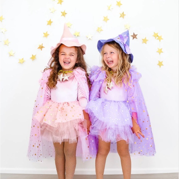 Purple Whimsical Witch Costume Set with Hat - Picture 2 of 3